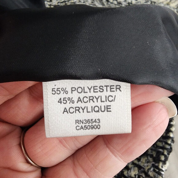 Van Heusen Studio Black Tweed Blazer Jacket Size M - Picture 8 of 9